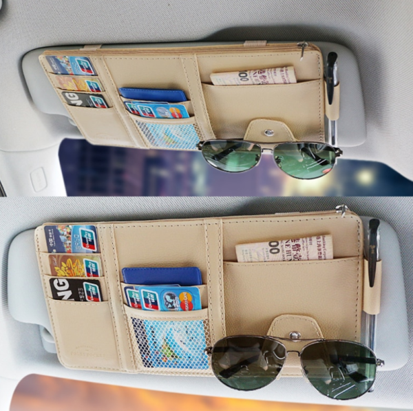 Визитница органайзер с креплением на козырек автомобиля AV-189